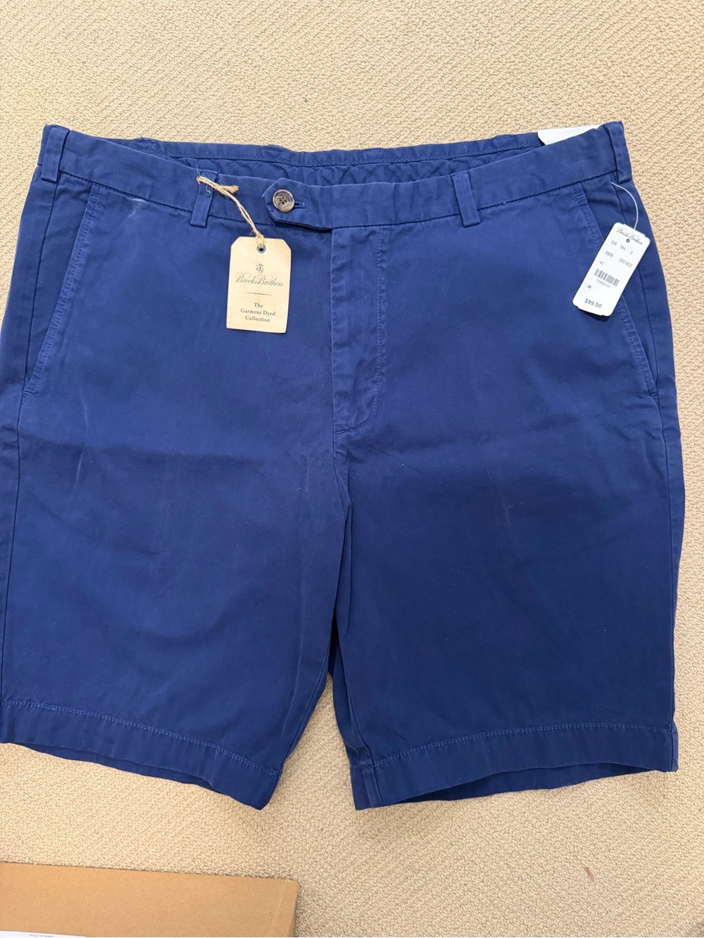 Brooks Brothers Navy Cotton Chino Shorts